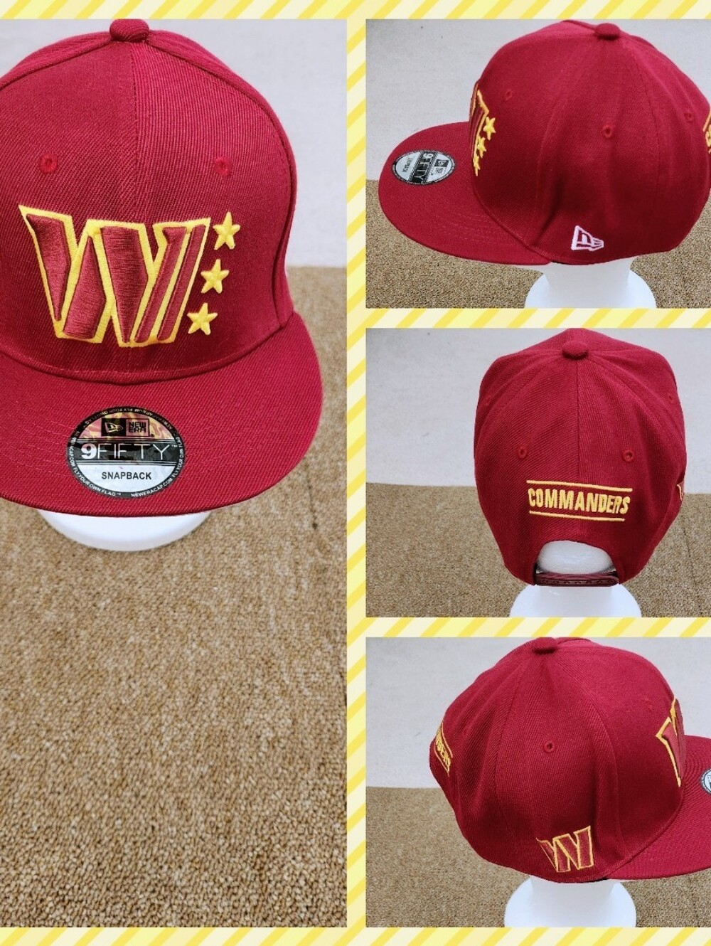 WASHINGTON COMMANDERS NFL FOOTBALL SNAPBACK HAT.